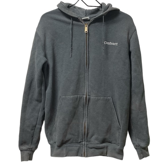 Carhartt Fleece Lined Drawstring Hooded Zipper Sweater! - Picture 3 of 5